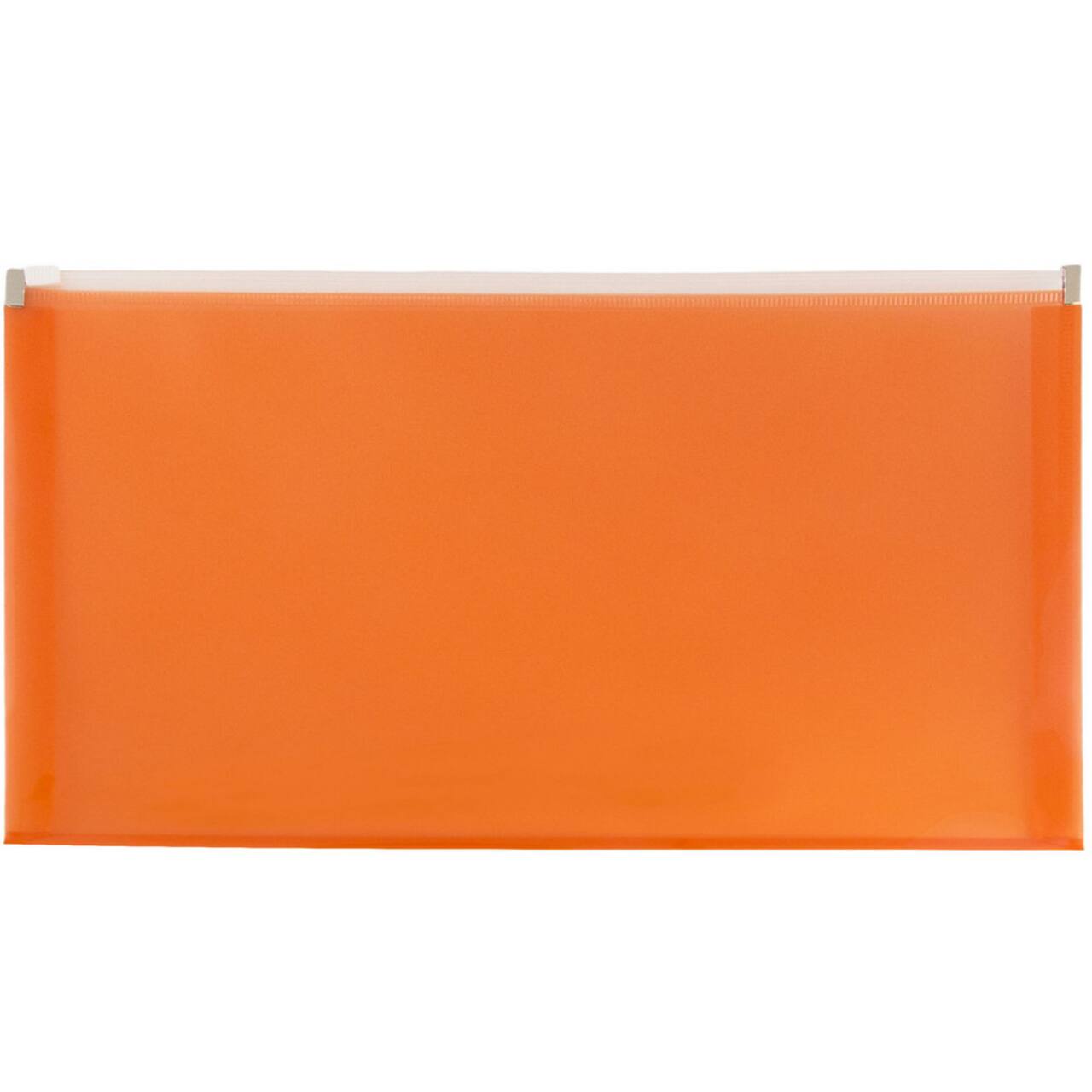 JAM Paper 5" x 10" Plastic Zip Closure Envelopes, 12ct.